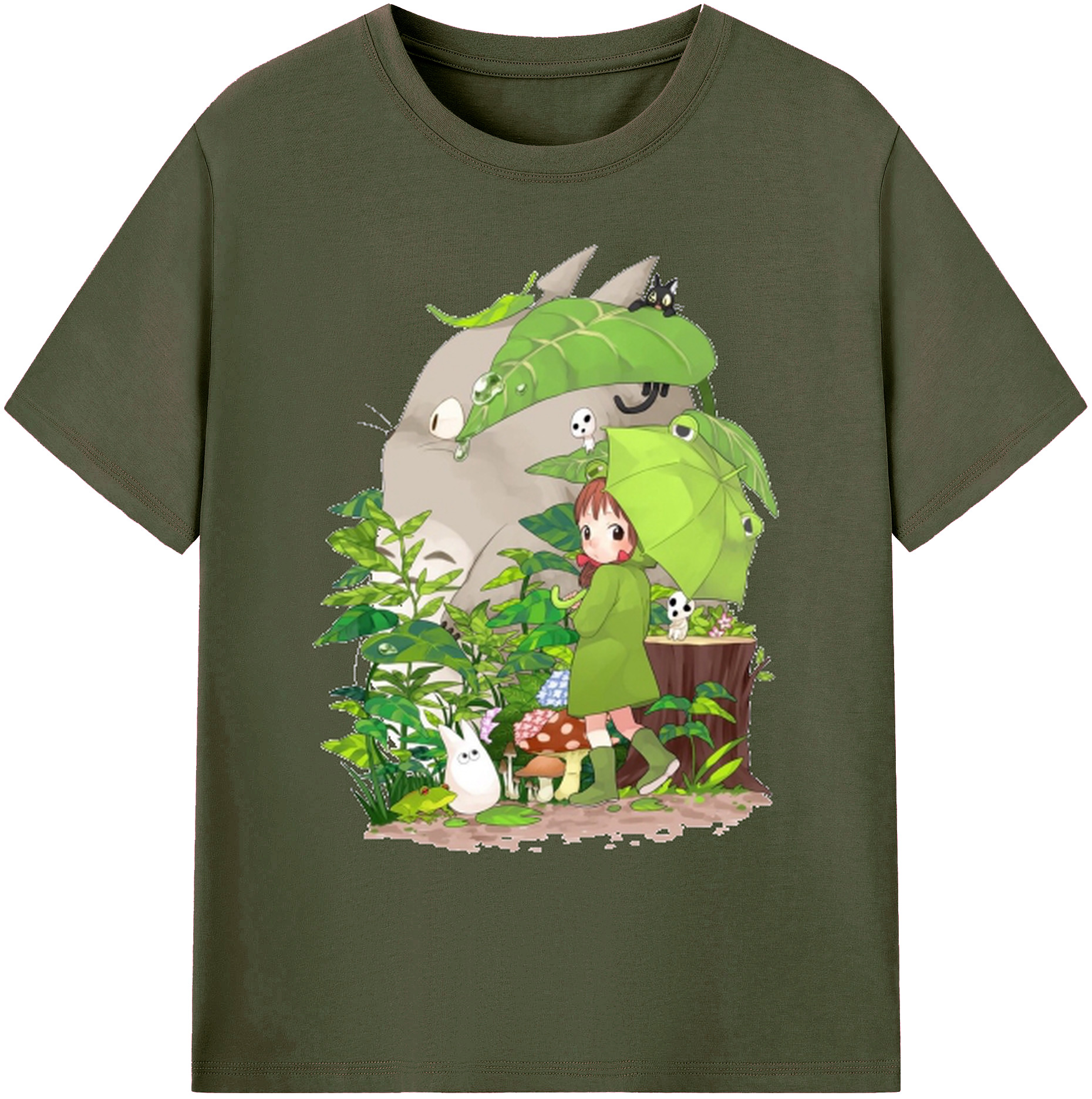 （画像用） となりのトトロ 草壁メイ 草壁サツキ My Neighbor Totoro Satsuki Kusakabe Mei Kusakabe 綿100％ メンズ半袖Tシャツ｜肌触りやわらか＆通気性